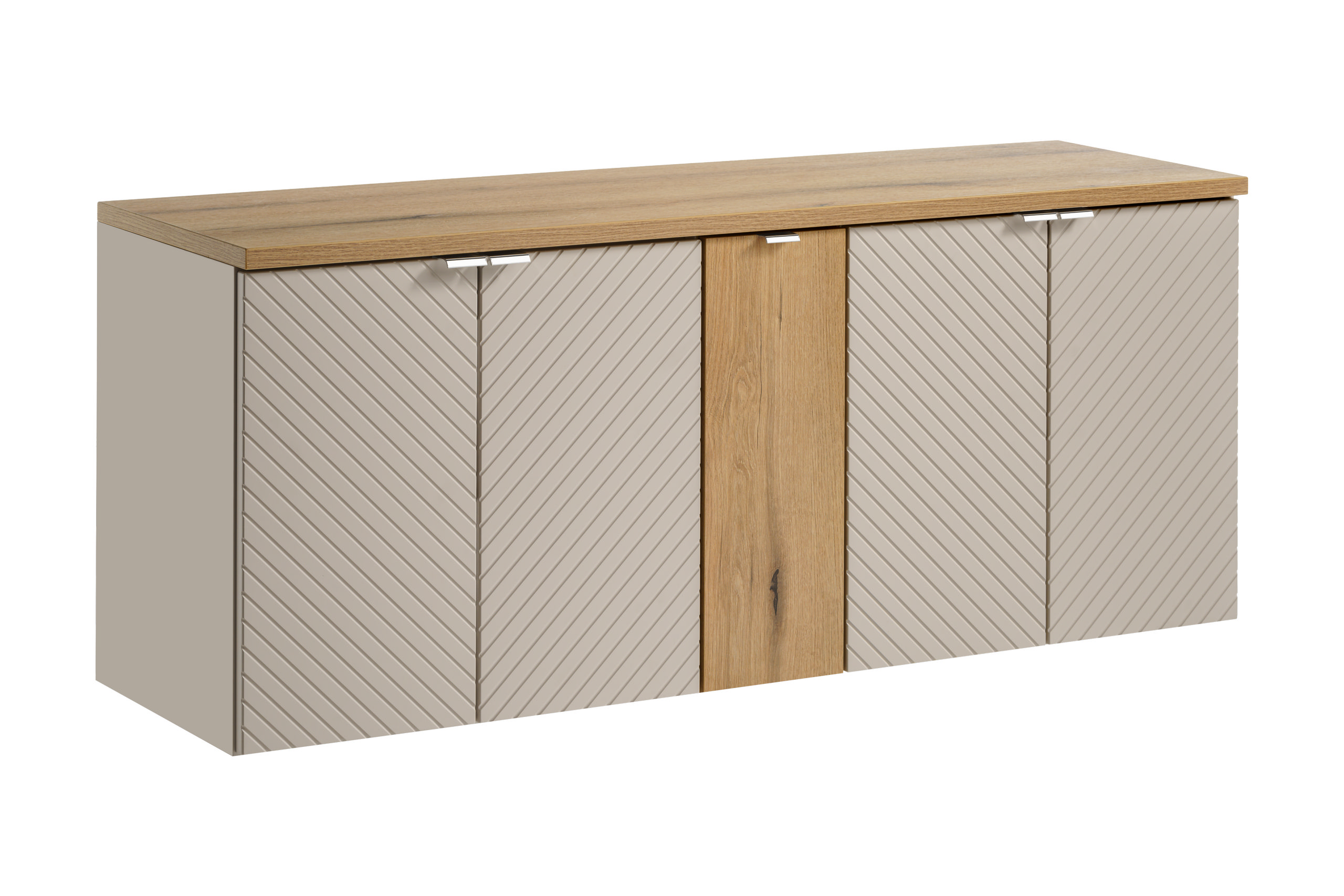 Comad Koupelnová skříňka pod deskové umyvadlo set Viva Cashmere 140 kašmír/dub coast evoke