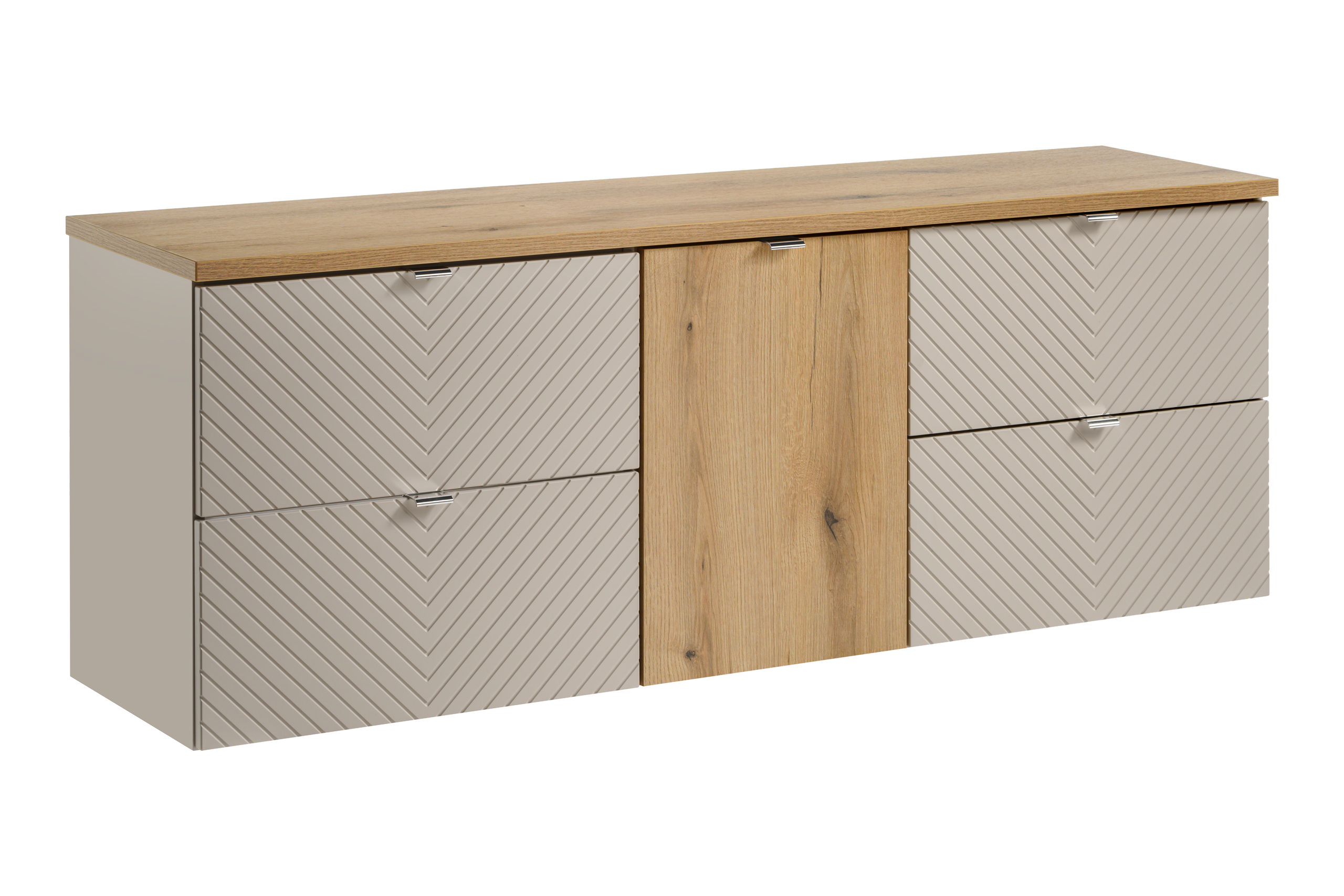 Comad Koupelnová skříňka pod deskové umyvadlo set Viva Cashmere 160 kašmír/dub coast evoke