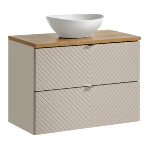 Comad Koupelnová skříňka s deskovým umyvadlem SET-VIC B OAK 80 kašmír/dub coast evoke