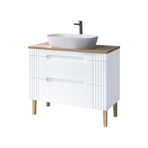 Comad Koupelnová skříňka s deskovým umyvadlem set Fiji White 100 dub evoke/bílá