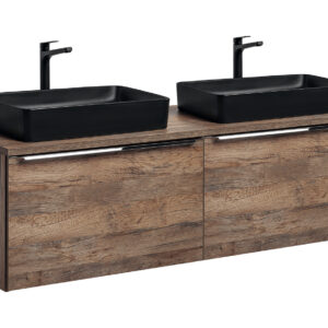 Comad Koupelnová skříňka s deskovými umyvadly set Santa Fe Oak 160 dub santa fe vintage