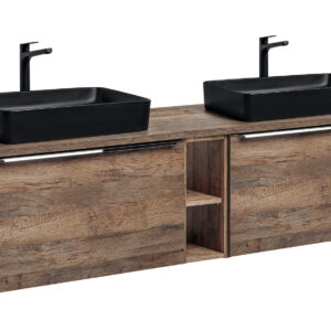 Comad Koupelnová skříňka s deskovými umyvadly set Santa Fe Oak 180 dub santa fe vintage