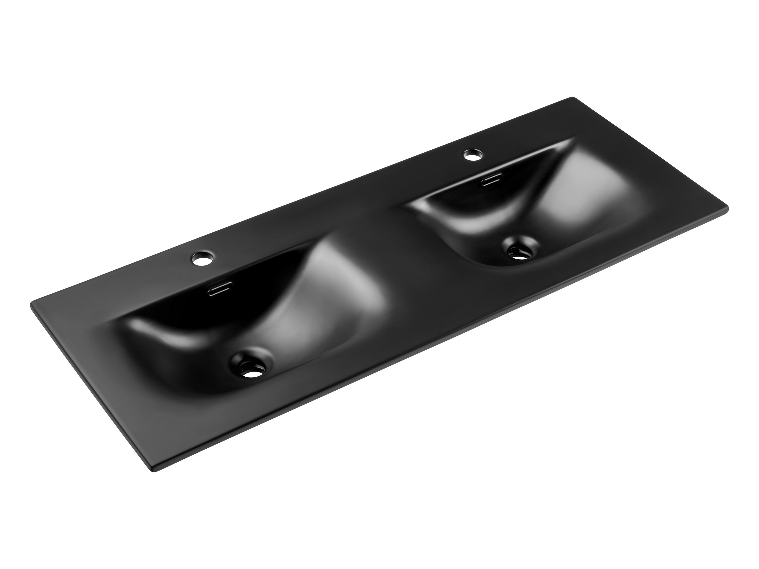 Comad Nábytkové keramické dvojumyvadlo SKY 1 BLACK MATT 120D DP