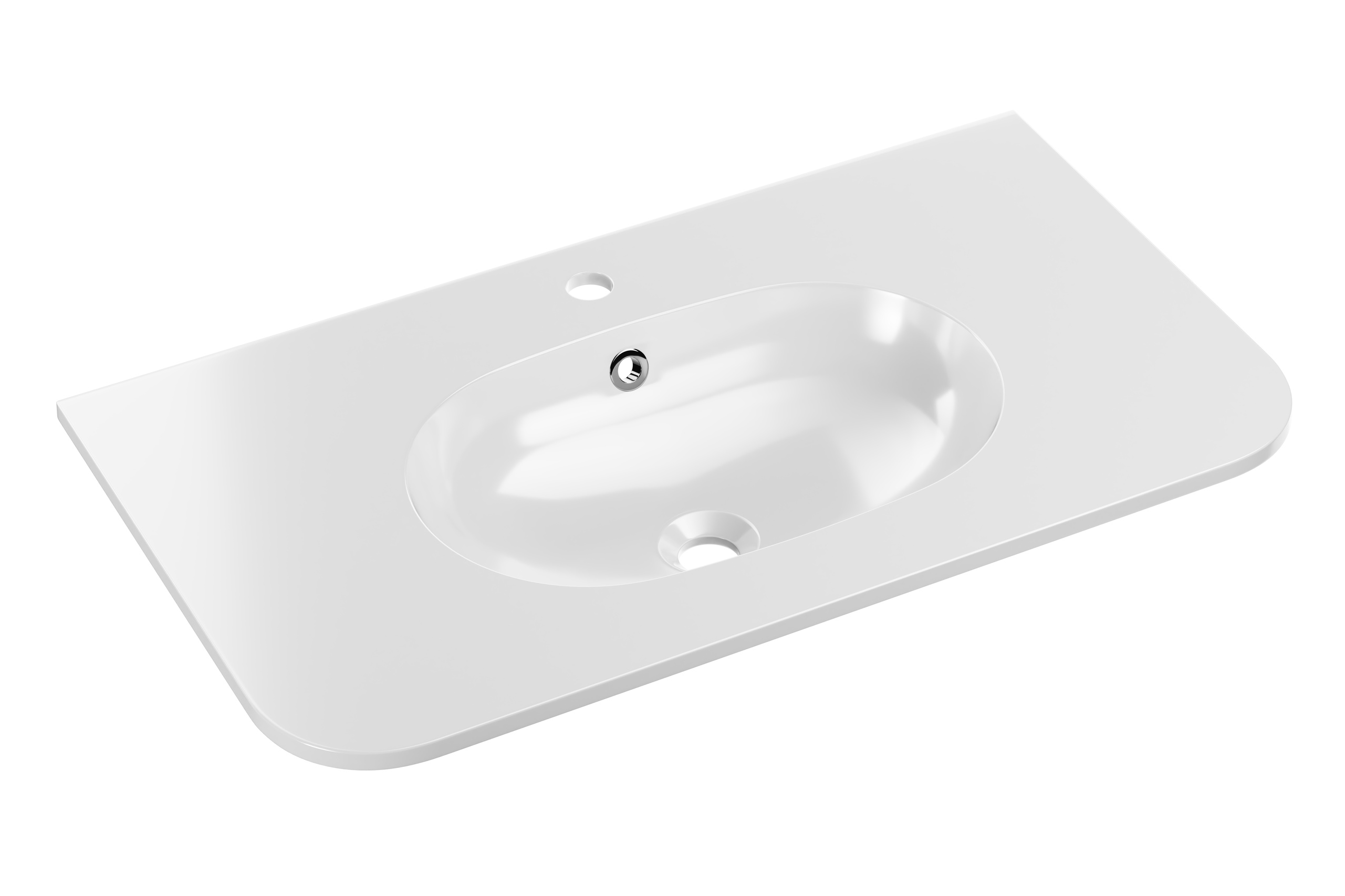 Comad Nábytkové umyvadlo z konglomerátu PURE WHITE GLOSS