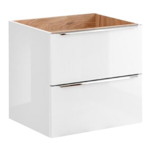 Comad Umyvadlová skříňka Capri 820 2S bílý lesk/dub kraft zlatý