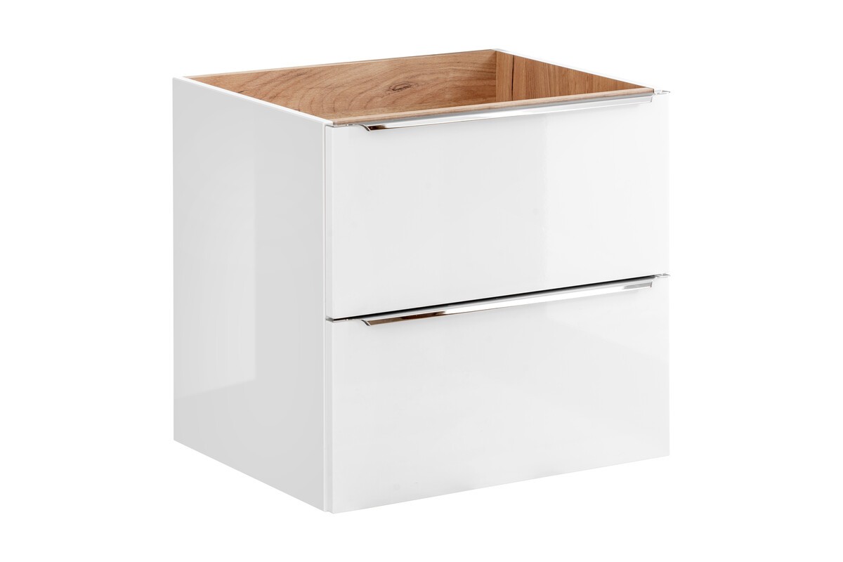 Comad Umyvadlová skříňka Capri 820 2S bílý lesk/dub kraft zlatý