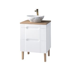 Comad Umyvadlová skříňka Fiji s deskou a umyvadlem 60 cm dub coast evoke/bílá