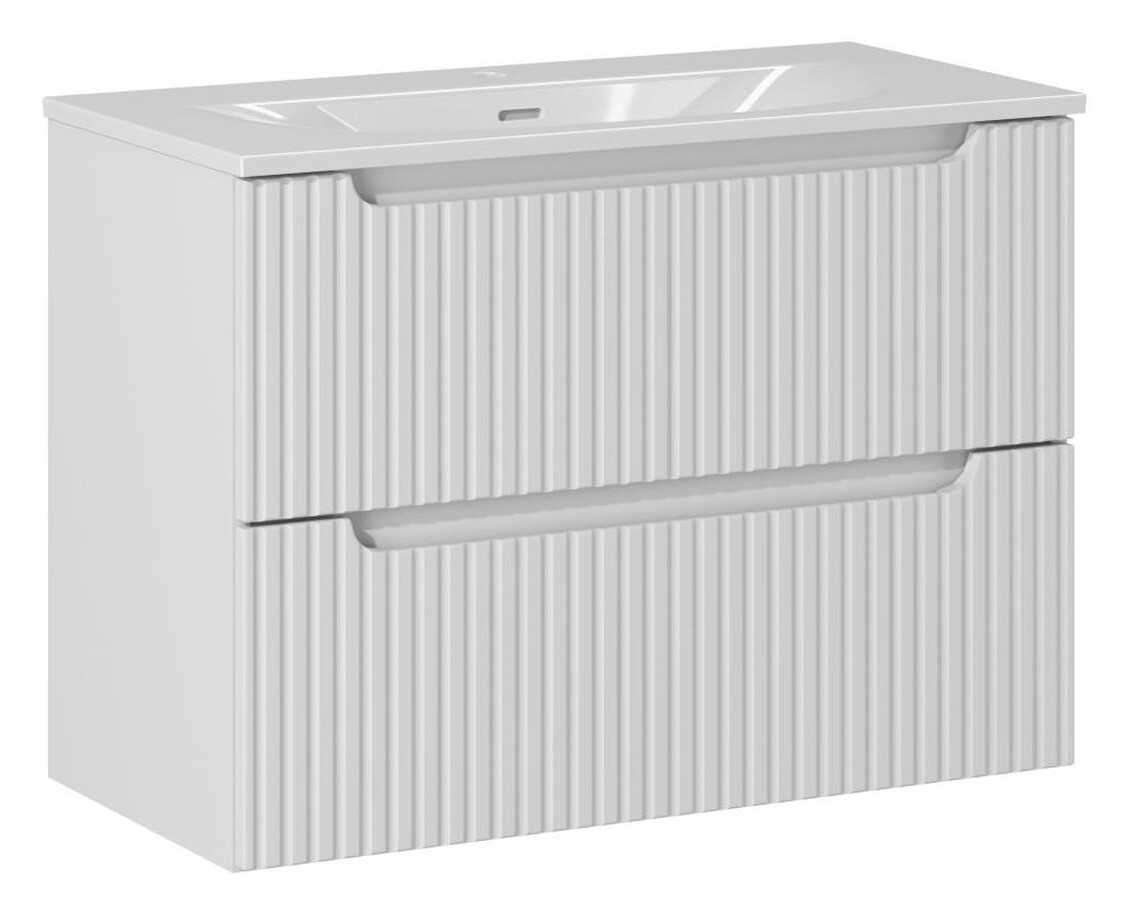 Comad Umyvadlová skříňka se zápustným umyvadlem Nova White 80 cm bílá