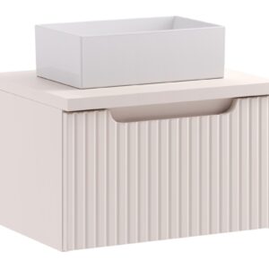 Comad Závěsná skříňka Nova Cashmere Gaja s deskou a umyvadlem 50 cm kašmírová