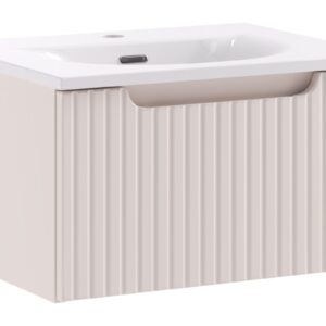 Comad Závěsná skříňka Nova Cashmere Sky se zápustným umyvadlem 50 cm kašmírová