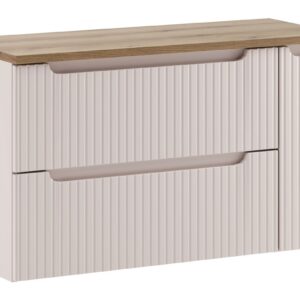 Comad Závěsná skříňka pod umyvadlo Nova Cashmere s deskou 100 cm kašmírová/dub evoke