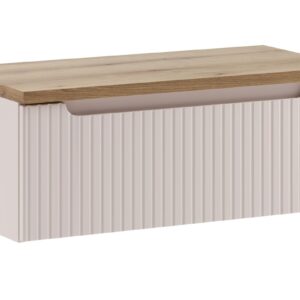 Comad Závěsná skříňka pod umyvadlo Nova Cashmere s deskou 80 cm kašmírová/dub coast evoke