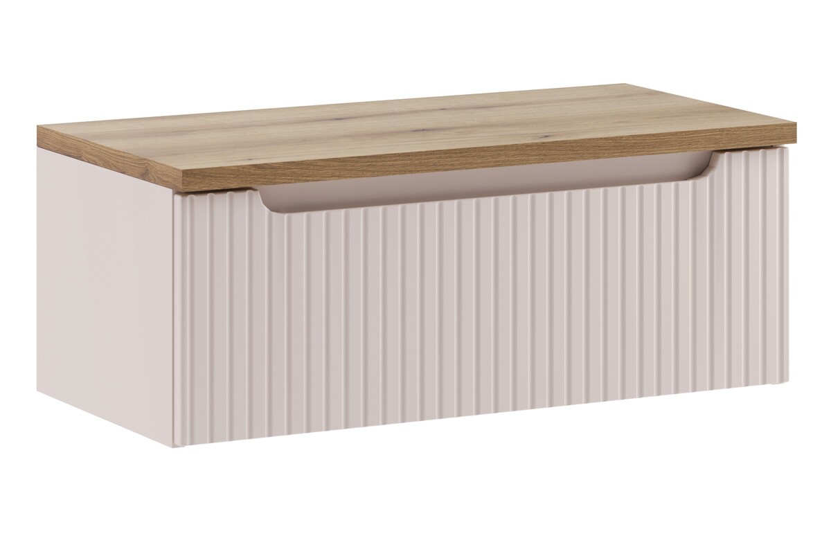 Comad Závěsná skříňka pod umyvadlo Nova Cashmere s deskou 80 cm kašmírová/dub coast evoke