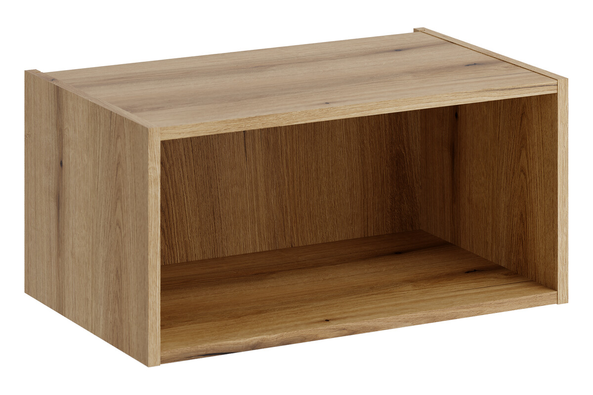 Comad Závěsná skříňka pod umyvadlo Nova Cashmere s deskou a regálem 80 cm kašmírová/dub coast evoke - Obrázek 2