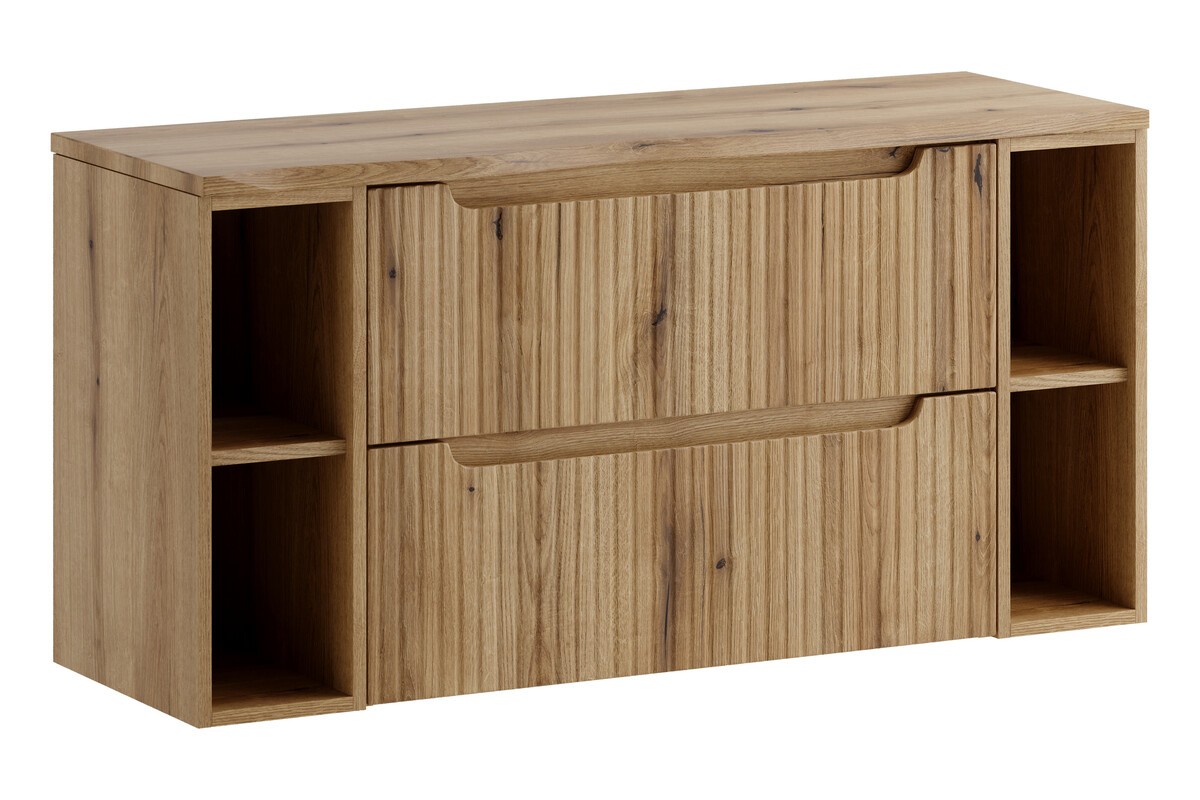 Comad Závěsná skříňka pod umyvadlo Nova s deskou 120 cm dub coast evoke