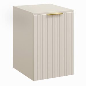 Comad Závěsná skříňka s košem na prádlo a deskou Adele Cashmere 40 cm kašmírová