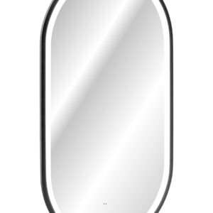 Comad Závěsné zrcadlo s LED osvětlením Apollo 2 Black 50x90 cm s pohybovým senzorem