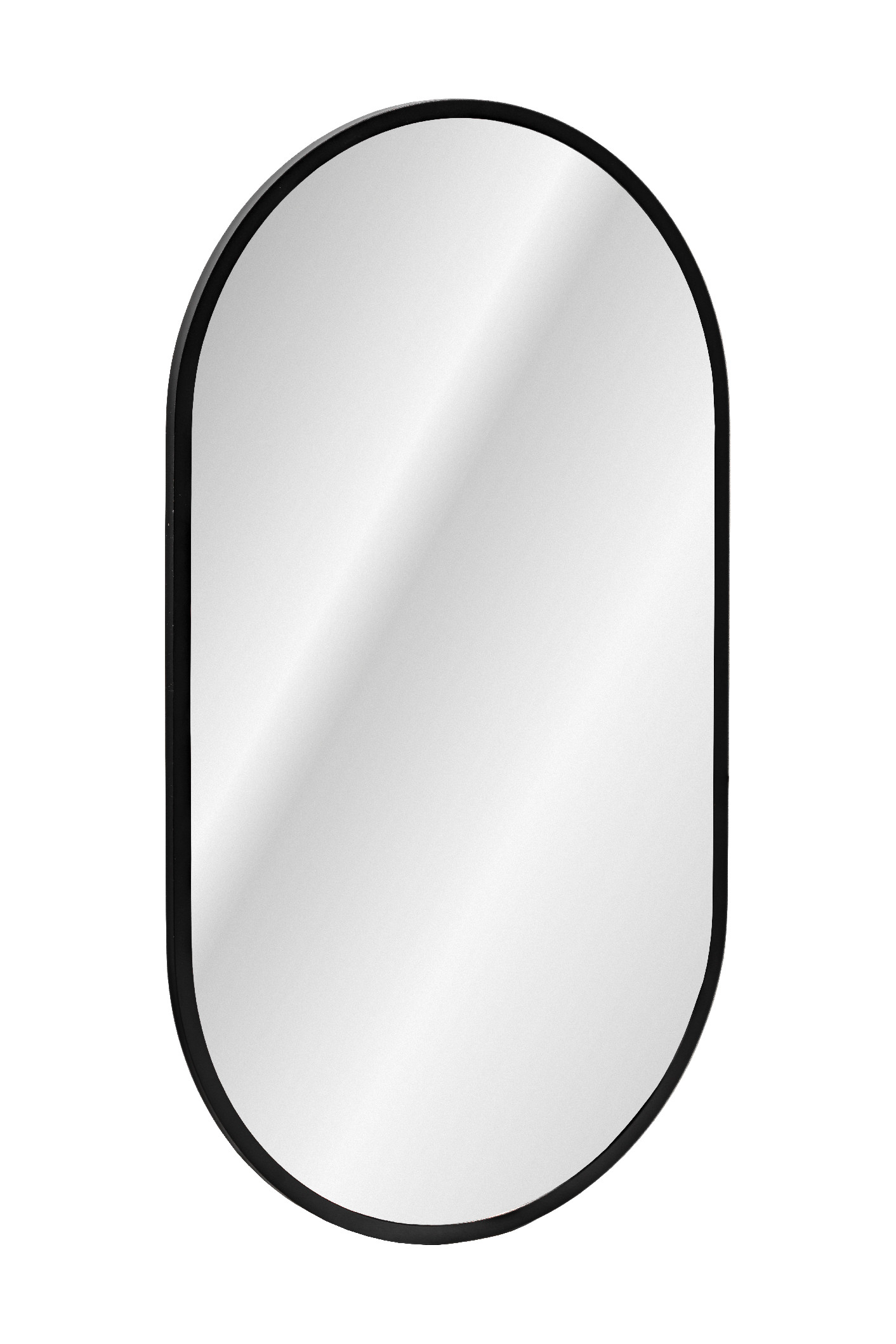 Comad Závěsné zrcadlo s LED osvětlením Apollo Black 50x90 cm