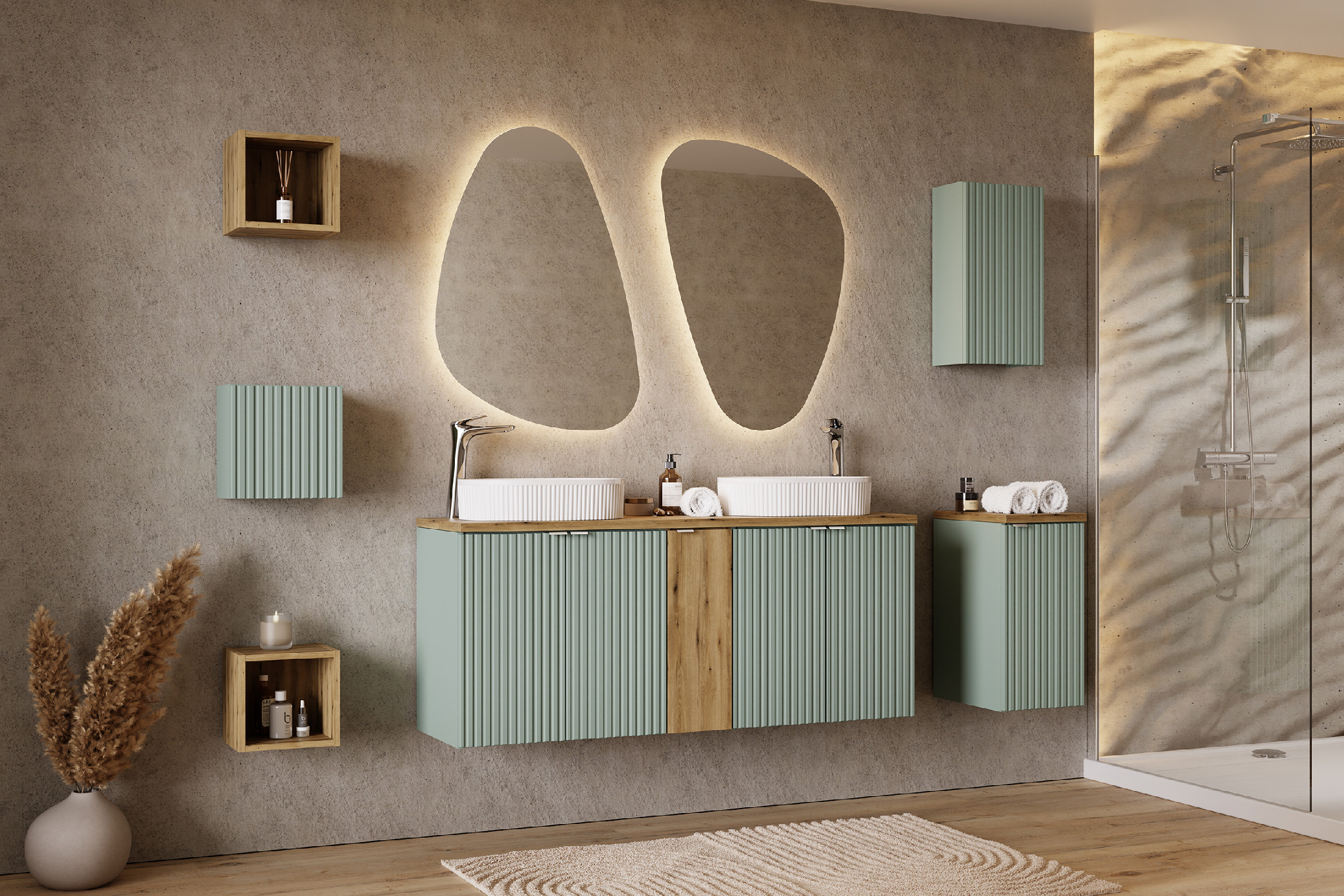 Comad Závěsné zrcadlo s LED osvětlením Impala 57x80 cm - Obrázek 2