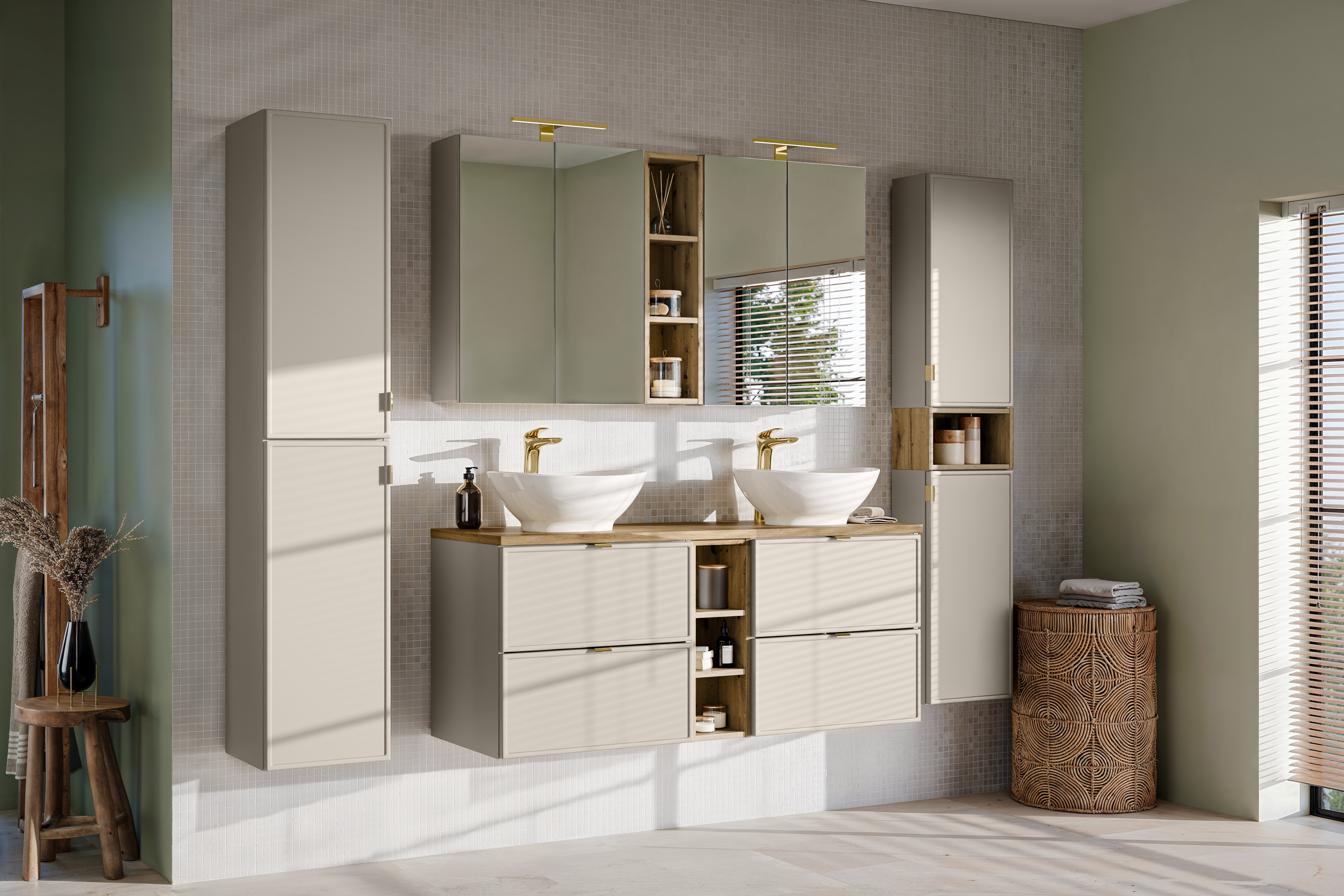 Comad oupelnová skříňka závěsná horní Bella Cashmere 35 dub artisan - Obrázek 2