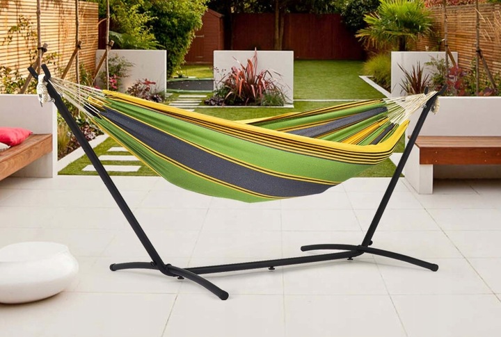 Garden Line Kovový rám na houpací síť Trevisa černý - Obrázek 2