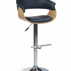 HALMAR Barová židle Gren světlý dub/černá