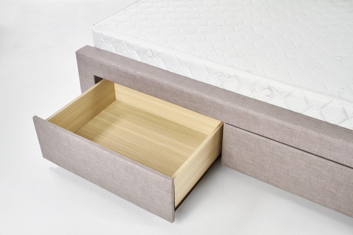 HALMAR Čalouněná postel Evora 160x200 dvoulůžko - béžové - Obrázek 2