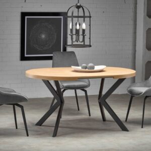 HALMAR Jídelní rozkládací stůl Peroni 100/250 cm dub craft zlatý/černý
