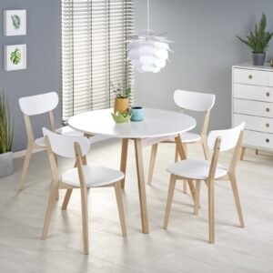 HALMAR Jídelní rozkládací stůl Ruden 102/142 cm bílý