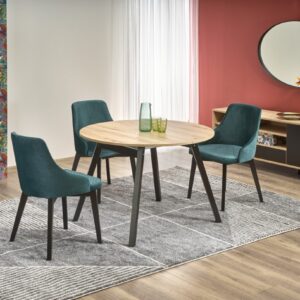 HALMAR Jídelní rozkládací stůl Ruden 102/142 cm dub artisan/černý