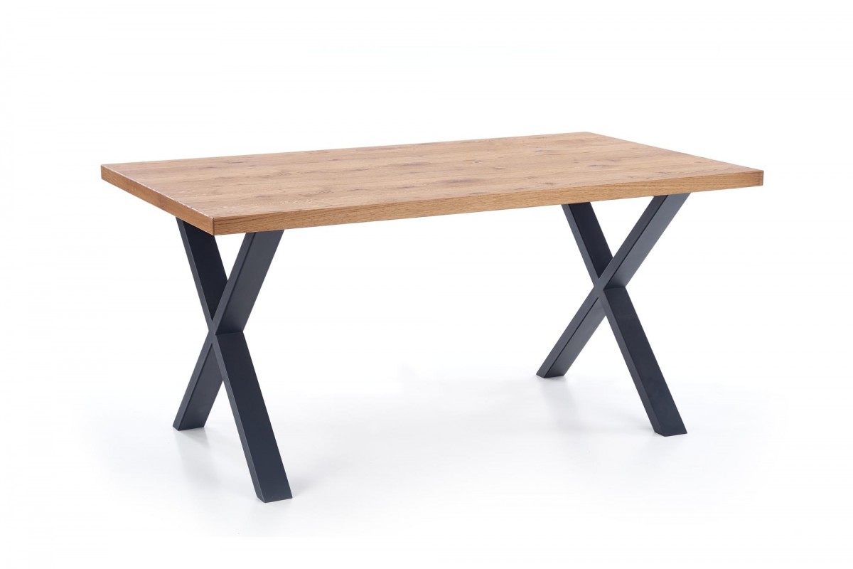 HALMAR Jídelní rozkládací stůl Xaver 160/250 cm dub jasný/černý