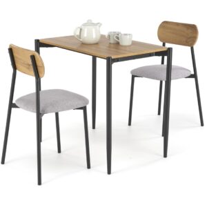 HALMAR Jídelní set pro 2 osoby NANDO dub přírodní/černý