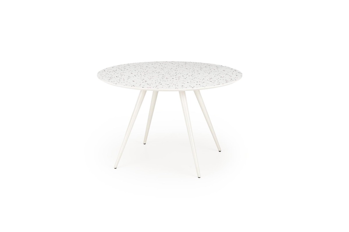 HALMAR Jídelní stůl Aramis 120 cm terrazzo bílý