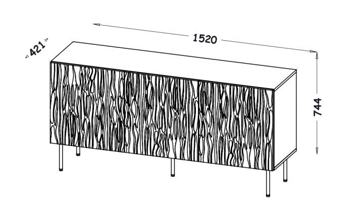 HALMAR Komoda Jungle 152 cm dub wotan - Obrázek 2