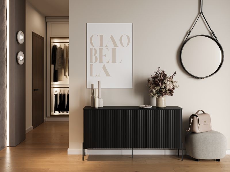 HALMAR Komoda Vera 150 cm černá - Obrázek 2