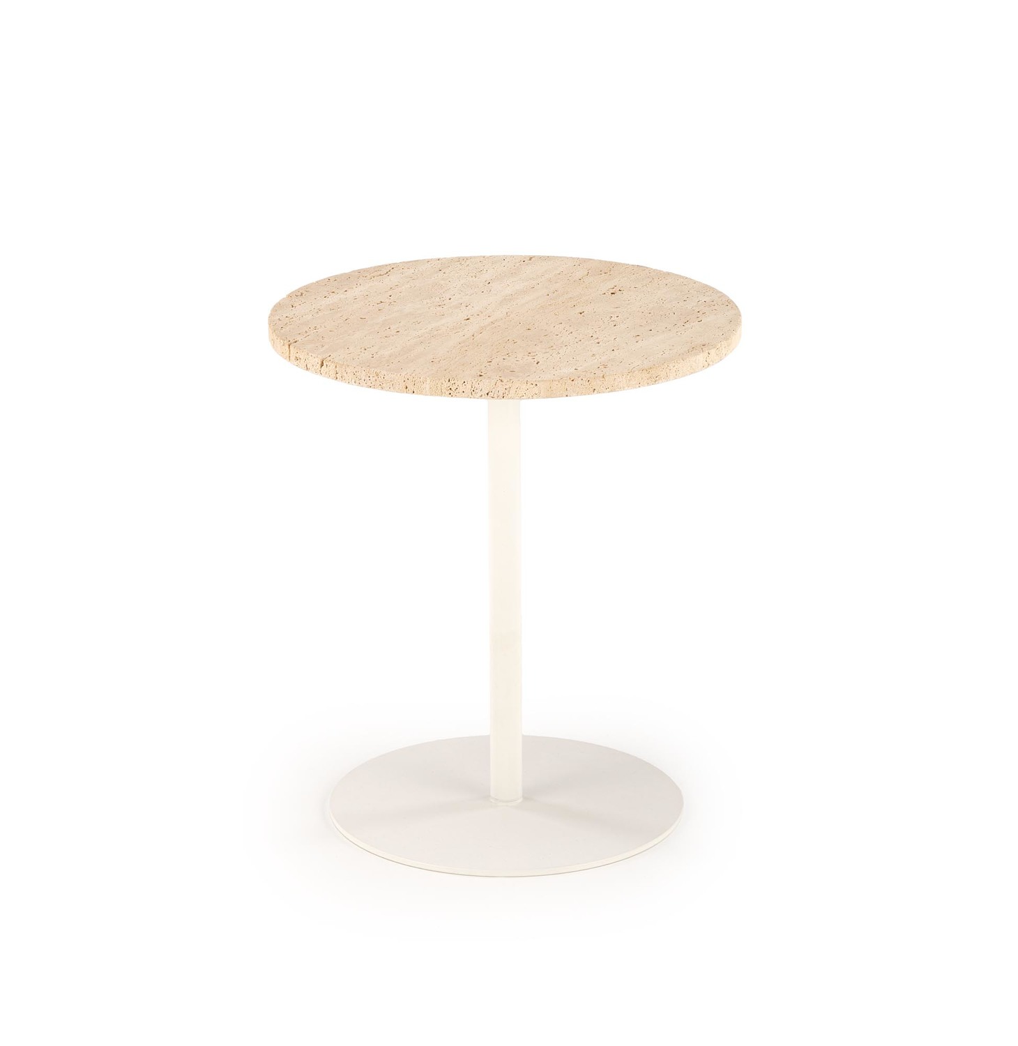 HALMAR Konferenční stolek Traverso 45 cm travertin/bílý