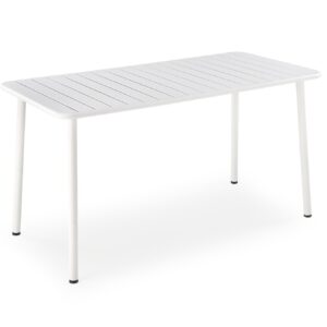 HALMAR Kovový zahradní stůl Bosco 140 cm bílý