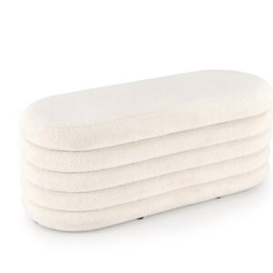 HALMAR Lavice Bliss bouclé krémová