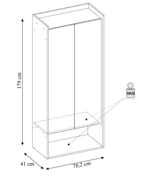HALMAR Regál MOBIUS 2D přírodní ořech/šedá - Obrázek 2