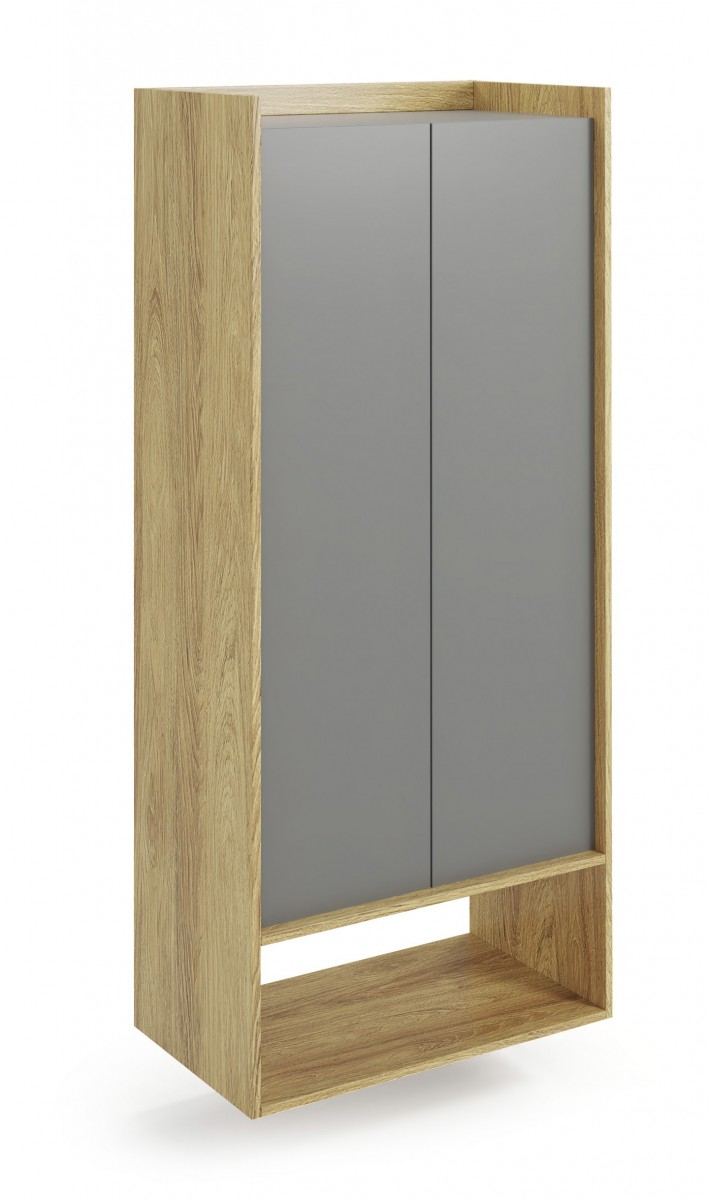 HALMAR Regál MOBIUS 2D přírodní ořech/šedá