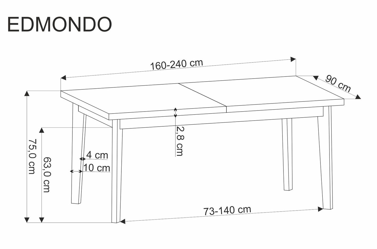 HALMAR Rozkládací jídelní stůl Edmondo I 160/240 cm dub přírodní/buk - Obrázek 2