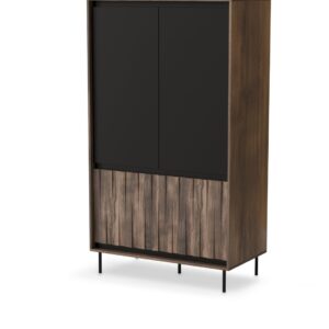 HALMAR Šatní skříň Swing 102 cm ořech/černá