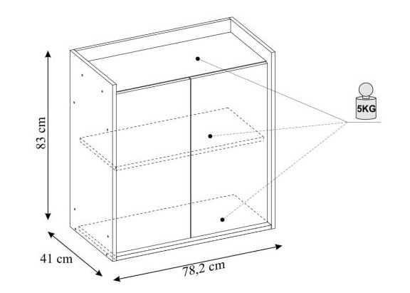 HALMAR Skříňka MOBIUS 2D přírodní ořech/starorůžová - Obrázek 2