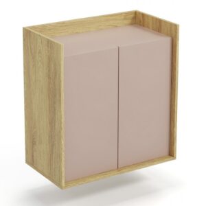 HALMAR Skříňka MOBIUS 2D přírodní ořech/starorůžová