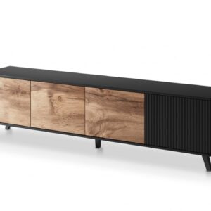 HALMAR TV stolek RANDOM 200 cm dub wotan/černý