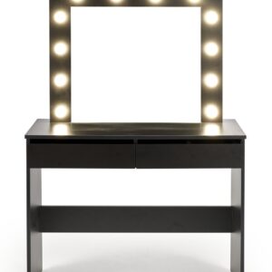 HALMAR Toaletní stolek HOLLYWOOD s LED osvětlením 94 cm černý