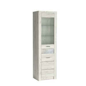 HALMAR Vitrína Indianapolis 56 cm dub craft bílý