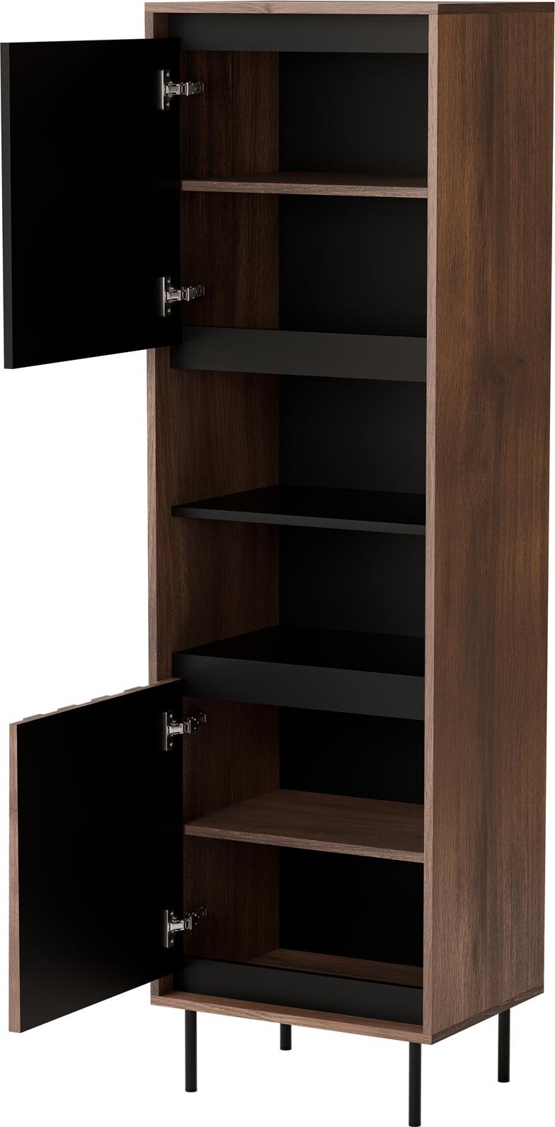 HALMAR Vitrína Swing 53 cm ořech/černá - Obrázek 2