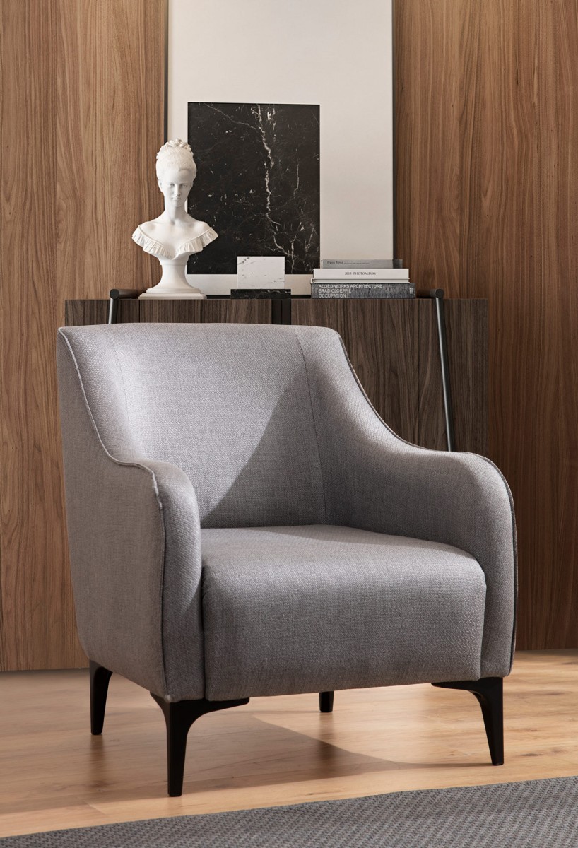 Hanah Home Křeslo Belissimo světle šedé - Obrázek 2