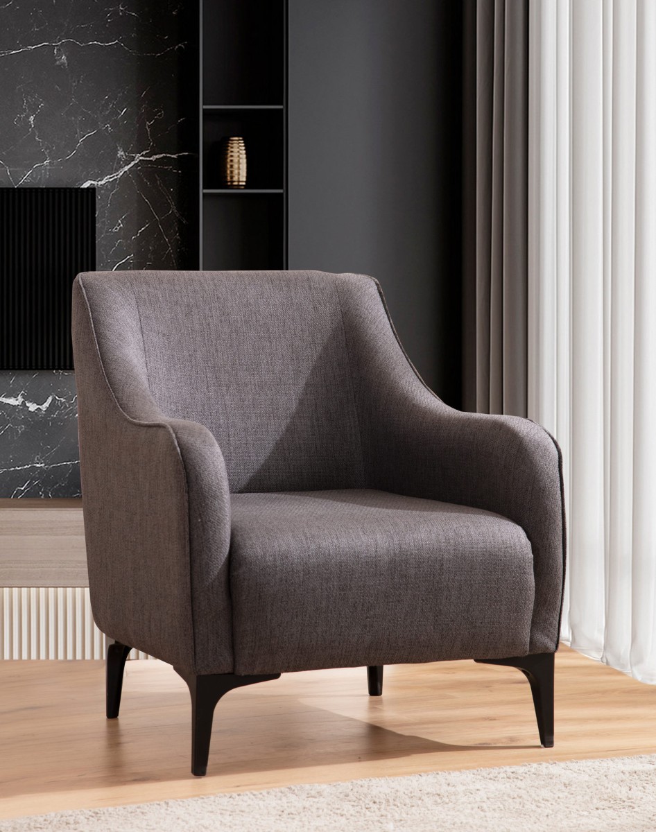 Hanah Home Křeslo Belissimo tmavě šedé - Obrázek 2